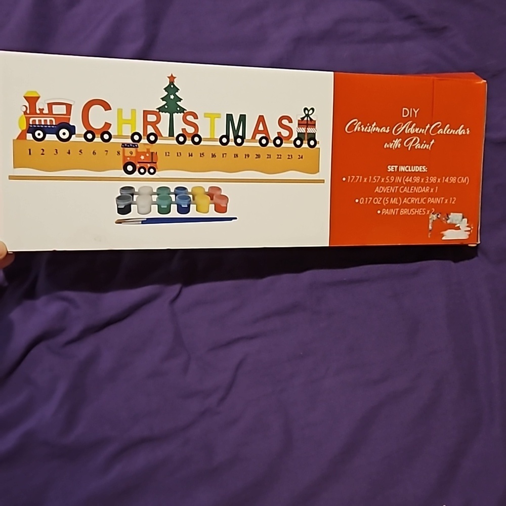 Kids DIY Christmas Train Advent Calendar With Paint Wooden Craft Countdown Fun!